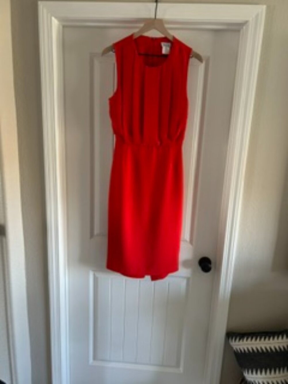 Stunning Red Orange Midi Dress